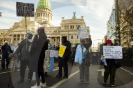 Demonstration Of Unions And Retirees