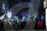Demonstration Of Unions And Retirees