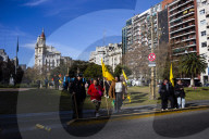 Demonstration Of Unions And Retirees