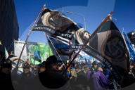 Demonstration Of Unions And Retirees