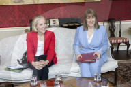 Rachel Reeves UK Chancellor of the Exchequer holds business meetings