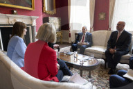 Rachel Reeves UK Chancellor of the Exchequer holds business meetings