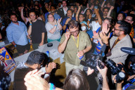 Zohran Mamdani greets supporters after winning the Democratic mayoral primary in Long Island City, New York