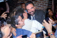 Zohran Mamdani greets supporters after winning the Democratic mayoral primary in Long Island City, New York