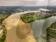 River Turbid Clear Scenery in Nanning