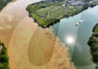 River Turbid Clear Scenery in Nanning