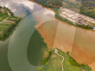 River Turbid Clear Scenery in Nanning