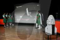 Students Watch Live Docking Of Dragon Spacecraft In International Space Station. 