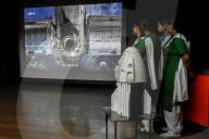 Students Watch Live Docking Of Dragon Spacecraft In International Space Station. 