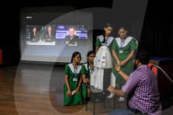Students Watch Live Docking Of Dragon Spacecraft In International Space Station. 