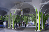 Bus And Tram Terminal Muenchner Freiheit In Munich