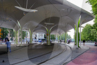 Bus And Tram Terminal Muenchner Freiheit In Munich