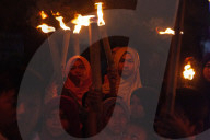 Torchlight Parade Welcoming Islamic New Year In Indonesia