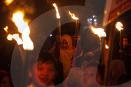 Torchlight Parade Welcoming Islamic New Year In Indonesia