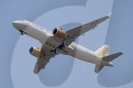 First flight of the Gulf Air Airbus A320-251N at Toulouse Airport