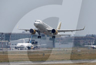 First flight of the Gulf Air Airbus A320-251N at Toulouse Airport