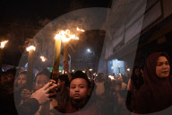 Torch Parade Welcomes Islamic New Year In Jakarta
