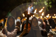 Torch Parade Welcomes Islamic New Year In Jakarta