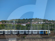 S-Bahn Train Approaches Stuttgart Central Station