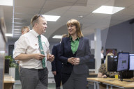 Rachel Reeves UK Chancellor of the Exchequer Rachel Reeves visits Cosy Direct in Burton-on-Trent.