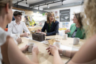 Rachel Reeves UK Chancellor of the Exchequer Rachel Reeves visits Cosy Direct in Burton-on-Trent.