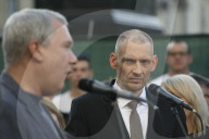 Belarusians On Exile Stage A Rally In Support Of Political Prisoners.