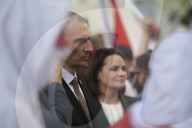 Belarusians On Exile Stage A Rally In Support Of Political Prisoners.