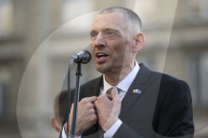 Belarusians On Exile Stage A Rally In Support Of Political Prisoners.