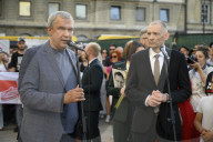 Belarusians On Exile Stage A Rally In Support Of Political Prisoners.