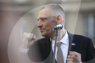 Belarusians On Exile Stage A Rally In Support Of Political Prisoners.
