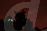 Rainbow-Colored Lasers, Projected To The Sky For Pride Celebrations
