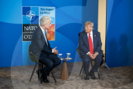 Trump meets with far-right  Geert Wilders at NATO Summit