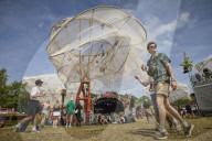'Telly-shrubbies', morris dancers and living graffiti: Glastonbury's Shangri-La gets a revamp.