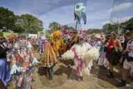 'Telly-shrubbies', morris dancers and living graffiti: Glastonbury's Shangri-La gets a revamp.