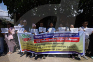 Activists Calls For Global Peace While Demonstrating Outside UN Office In Nepal