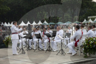 UK's Royal Marines Band Perform In Jakarta