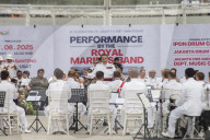 UK's Royal Marines Band Perform In Jakarta