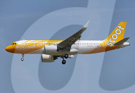 Second flight of Scoot Airbus A320-271N at Toulouse Airport