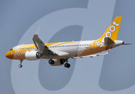 Second flight of Scoot Airbus A320-271N at Toulouse Airport