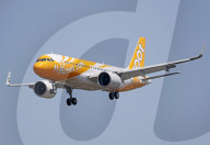 Second flight of Scoot Airbus A320-271N at Toulouse Airport