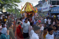 Jagannath During Rath Yatra In Assam