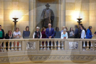 Hortmans Lie In State In Minnesota State Capitol Building