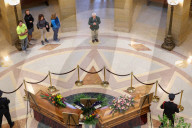 Hortmans Lie In State In Minnesota State Capitol Building