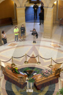 Hortmans Lie In State In Minnesota State Capitol Building