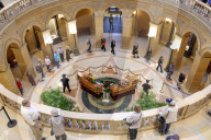 Hortmans Lie In State In Minnesota State Capitol Building