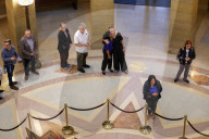Hortmans Lie In State In Minnesota State Capitol Building