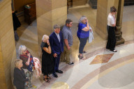 Hortmans Lie In State In Minnesota State Capitol Building