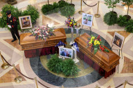 Hortmans Lie In State In Minnesota State Capitol Building
