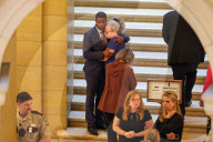 Hortmans Lie In State In Minnesota State Capitol Building