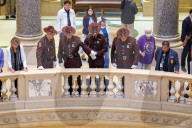 Hortmans Lie In State In Minnesota State Capitol Building